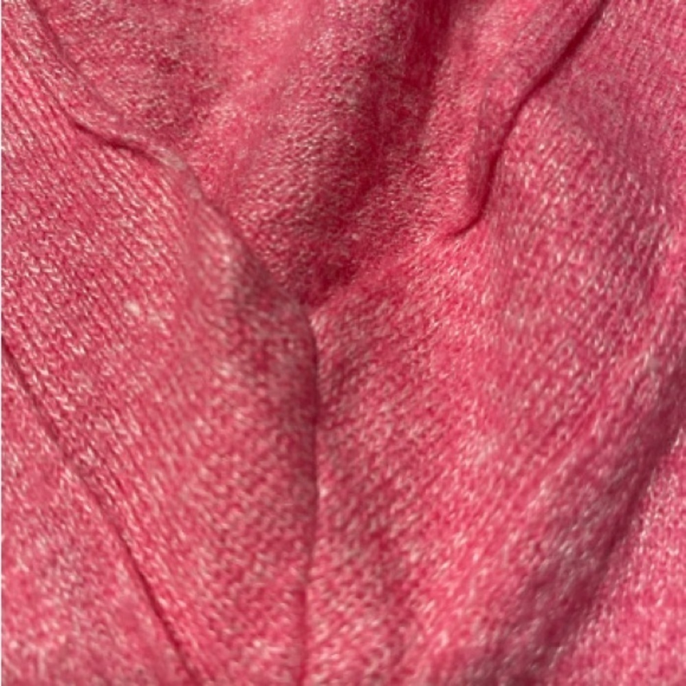J.Crew Pink Wool Linen V-Neck Sweater Size Medium - Picture 4 of 7